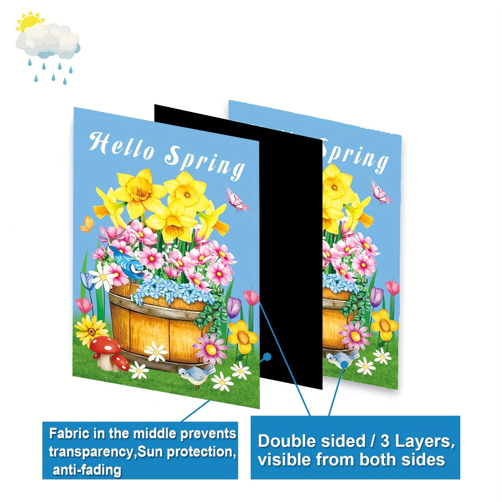 Four Seasons Holiday Garden Flags Set Of 10 Double Sided 12.5 X 18 Inch, 32x 45cm Patio Welcome Flags, Small Outdoor Garden Flags, Halloween Christmas Outdoor Flags, Fall And Winter Seasonal Garden Flags, Independence Day Garden Flags